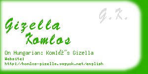 gizella komlos business card